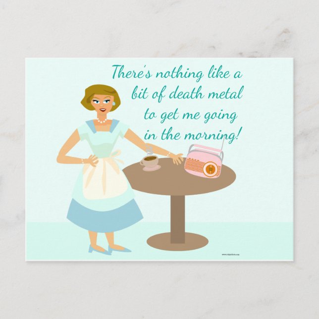 Death Metal Housewife Postcard (Front)