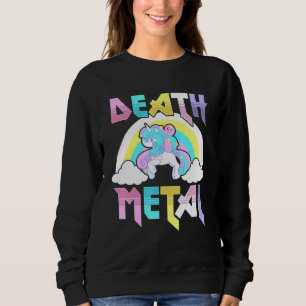 Death Metal Magical Unicorn Rocker Rock And Roll P Sweatshirt