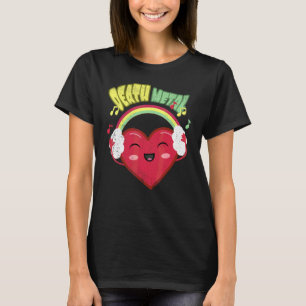 Death Metal Music  Cute Rainbow Heart T-Shirt