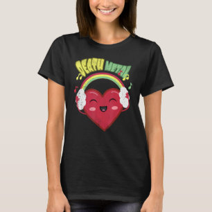 Death Metal Music  Cute Rainbow Heart T-Shirt