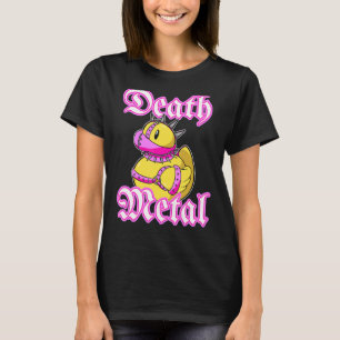 Death Metal Music Fan Cute Rocker Rubber Duck Bath T-Shirt