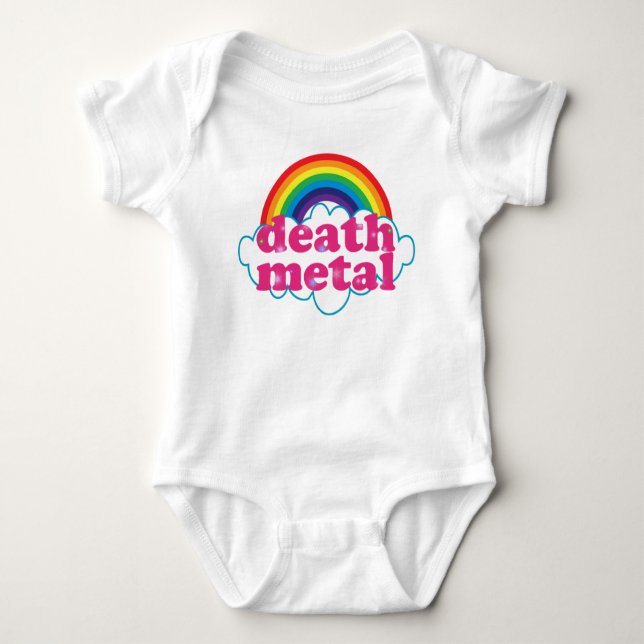 Death Metal rainbow design Baby Bodysuit (Front)