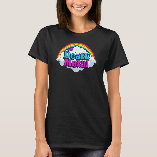 Death Metal Rainbow Theme T-Shirt (Front)