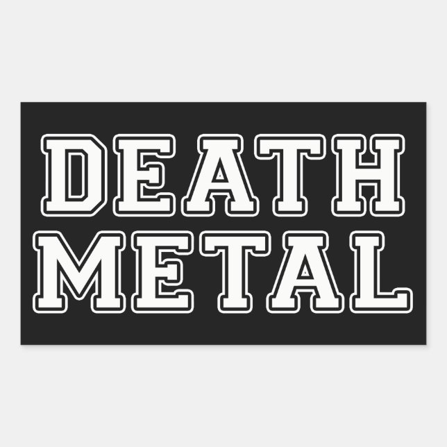 Death Metal Rectangular Sticker (Front)