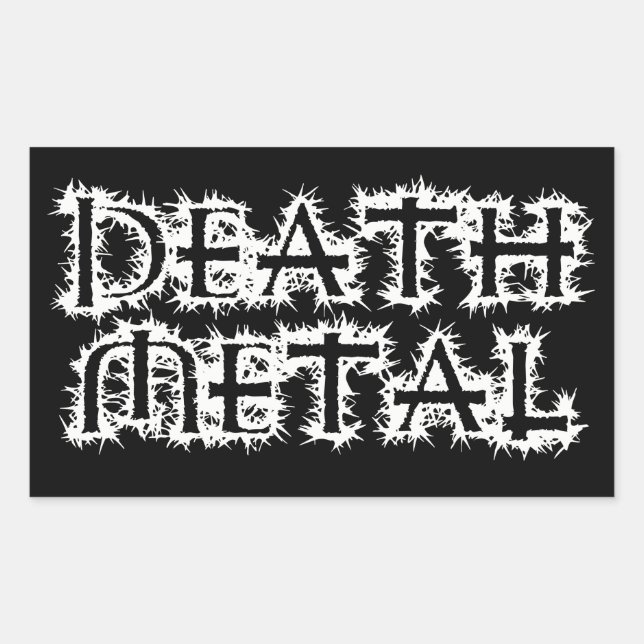 Death Metal Rectangular Sticker (Front)