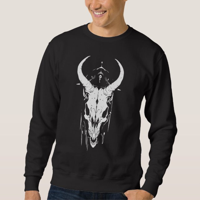 Death Metal Satanism Pagan Occult Goth Satanic Ani Sweatshirt (Front)
