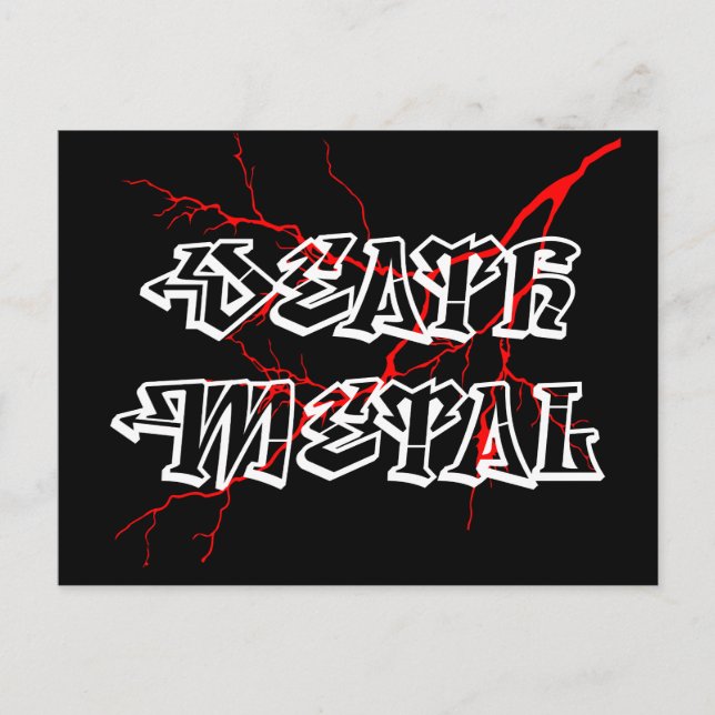 Death metal sign postcard (Front)