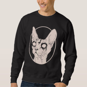 Death Metal Sphynx Cat Satanic Clothing For Men Wo Sweatshirt