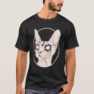 Death Metal Sphynx Cat Satanic Clothing For Men Wo T-Shirt