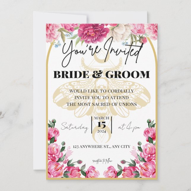 Death Moth Wedding - Invitation (Front)