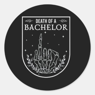 Death Of A Bachelor Spooky Season Wedding Bride Gr Classic Round Sticker