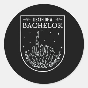 Death Of A Bachelor Spooky Season Wedding Bride Gr Classic Round Sticker