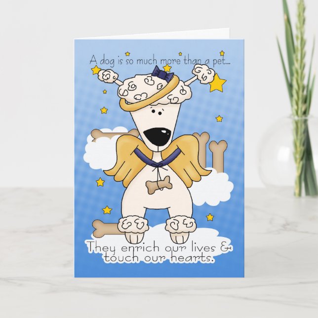 Death of a Dog Sympathy Card - Loss Of Pet Dog - D (Front)