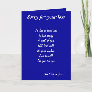 Death of a loved one card