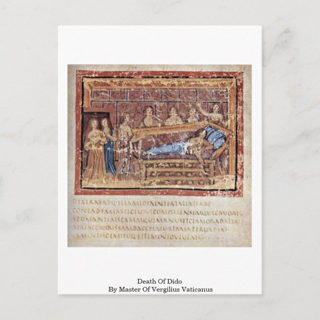 Death Of Dido By Master Of Vergilius Vaticanus Postcard (Front)