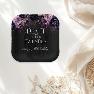 Death Of Her Twenties 30th Birthday Party Paper Plate