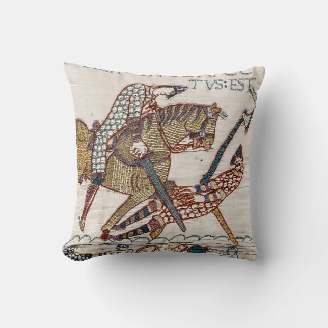 Death of King Harold (Bayeux Tapestry) Cushion (Front)