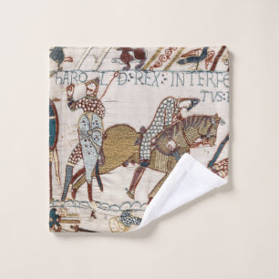 Death of King Harold (Bayeux Tapestry) Wash Cloth