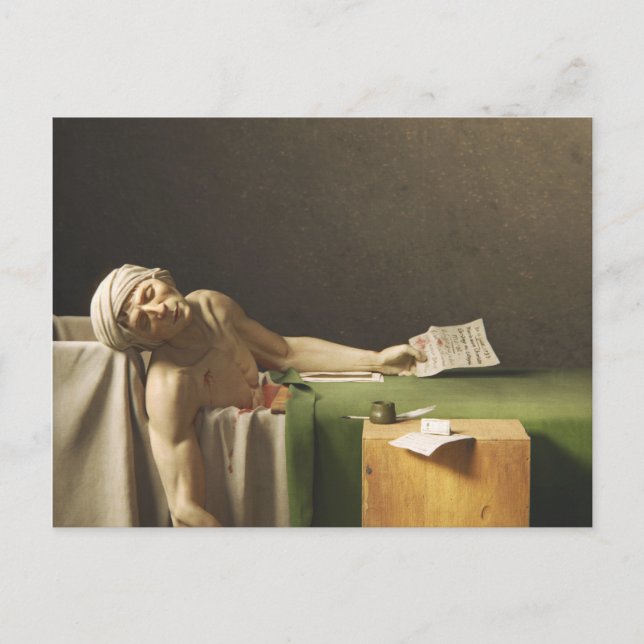 Death Of Marat By Jacques Louis David Postcard (Front)
