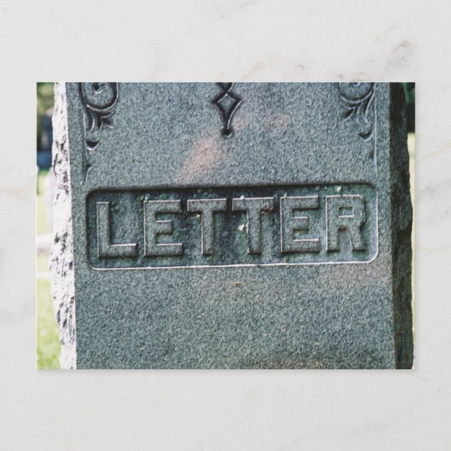 Death of the Written Word Postcard (Front)