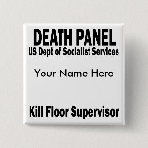 Death Panel - Kill Floor Supervisor 15 Cm Square Badge