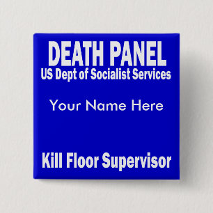 Death Panel - Kill Floor Supervisor 15 Cm Square Badge