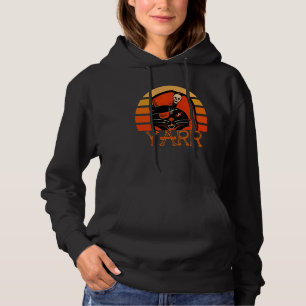 Death Pirate Black Cat Vintage Halloween Costume S Hoodie