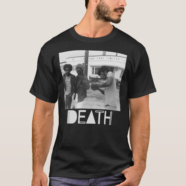 Death - proto-punk band from Detroit White Logo Gi T-Shirt (Front)