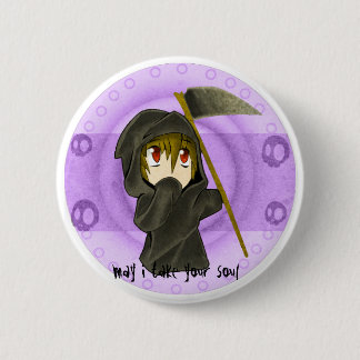 death purple 6 cm round badge