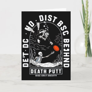 Death Putt Disc Golf Society Scu Diver Halloween F Card