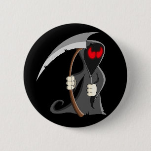 Death red eyes 6 cm round badge
