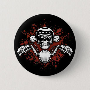 Death Rider - Dice 6 Cm Round Badge