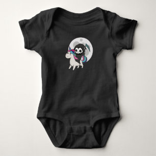 Death Riding Unicorn Funny Unicorns moon Baby Bodysuit