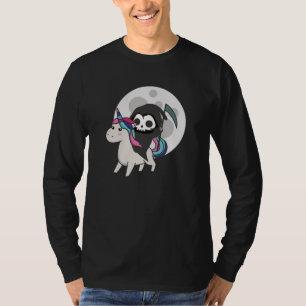Death Riding Unicorn Funny Unicorns moon T-Shirt