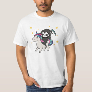 Death Riding Unicorn Funny Unicorns Rainbow T-Shirt