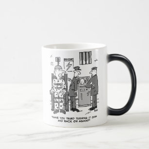 Death Row - Faulty Electric Chair Gag on a Magic Mug