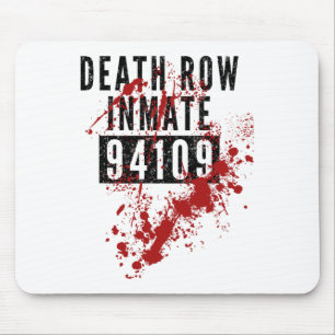 Death Row Inmate 94109 Bloody Costume For Hallowee Mouse Pad