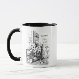 Death Skeleton Writing list Macabre Horror Art Mug