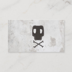 Death Skull Distressed Handmade Bones Business Card