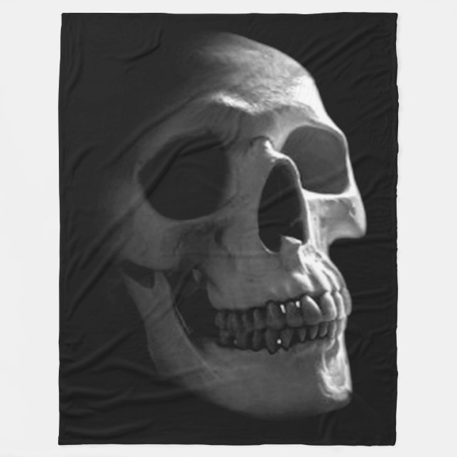 DEATH SKULL Fleece Blanket (Front)