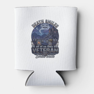 Death Smiles Veteran Halloween Ghost Graveyard Hau Can Cooler