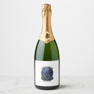 Death Smiles Veteran Halloween Ghost Graveyard Hau Sparkling Wine Label