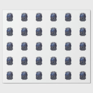 Death Smiles Veteran Halloween Ghost Graveyard Hau Wrapping Paper