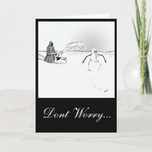 Death Stalks the Snowman Holiday Card