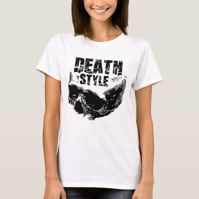 Death Style Skull Design T-Shirt (Front)