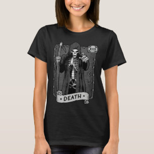 Death Tarot Card Occult Dark Grim Reaper Astrology T-Shirt