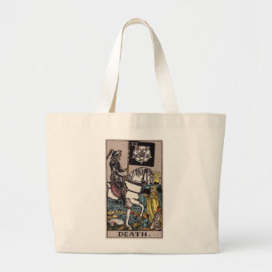 Death tarot card tote bag