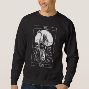 Death Tarot Card with Grim Reaper Gothic Occult Sweatshirt