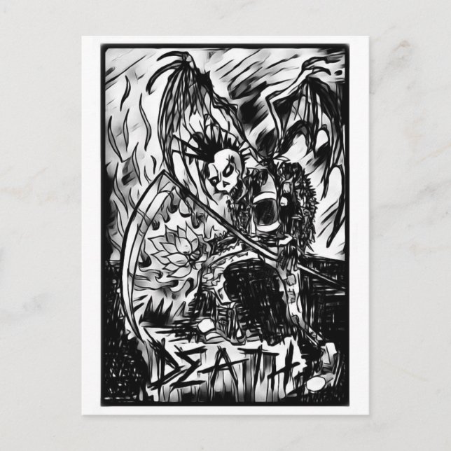 death tarot postcard (Front)