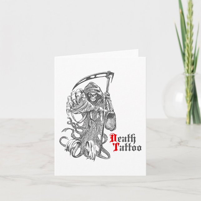 Death Tattoo Grim Reaper Skeleton Card (Creator Uploaded)